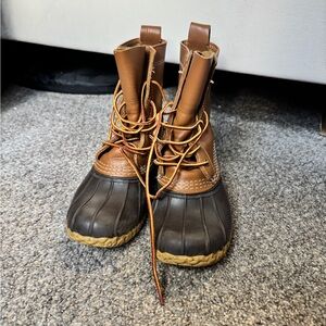 L.L. Bean Classic Bean Boots Brown and Tan Winter Boots